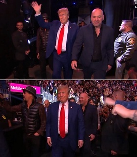 Дональд Трамп посетил турнир UFC 296