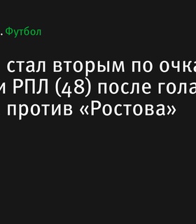 Алексей Батраков занял второе место по очкам в фэнтези РПЛ после матча с «Ростовом»