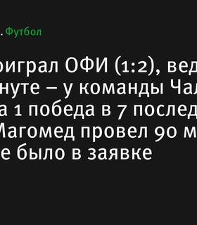 ПАОК проиграл ОФИ в 9-м туре чемпионата Греции, ведя к 77-й минуте