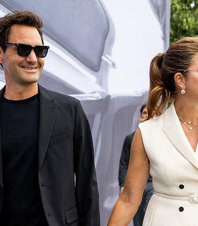 Роджер Федерер посетил показ Dior на парижской неделе моды
