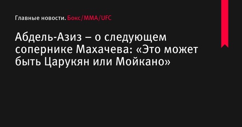 Али Абдель-Азиз назвал претендентов на бой с Исламом Махачевым