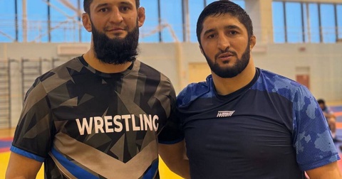 Хамзат Чимаев провёл тренировку с двукратным олимпийским чемпионом Абдулрашидом Садулаевым