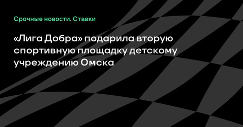 «Лига Добра» открыла вторую спортивную площадку в детском учреждении Омска